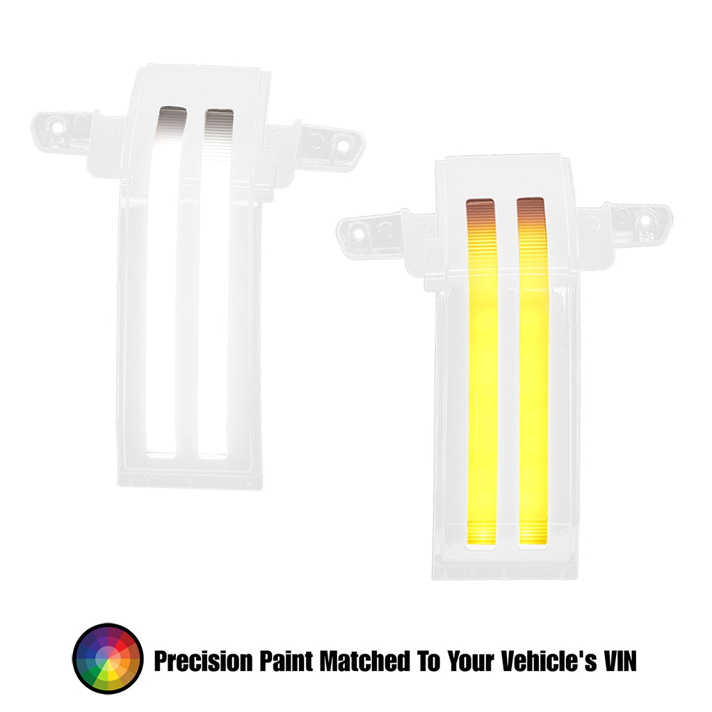Tow Mirror Switchback Marker Lights for 2014-2019 Chevy Silverado & GMC Sierra – Painted (VIN matched), Clear