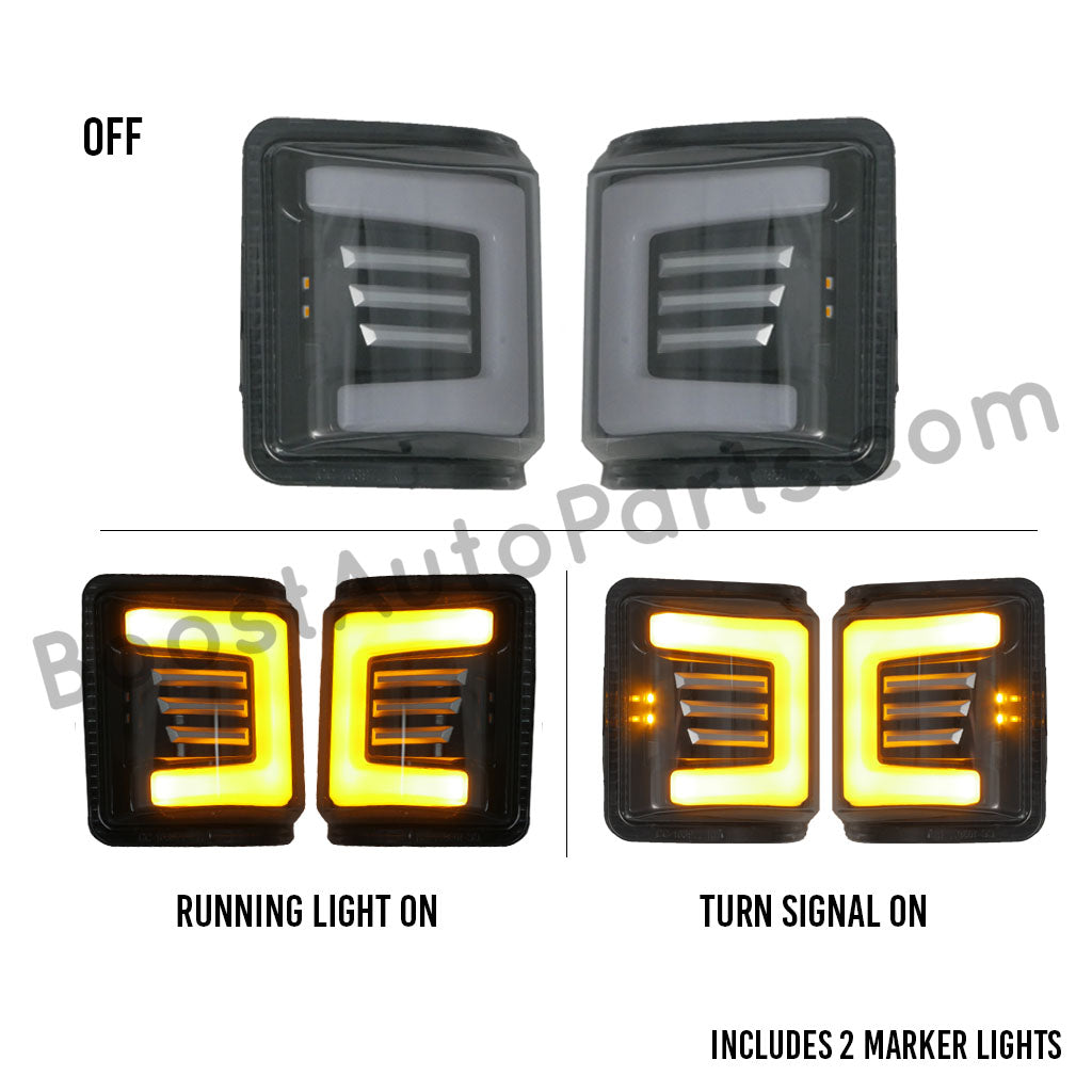 Ford Tow Mirror Replacement Lights (2008 Style) – Unpainted, Signal and Running Light