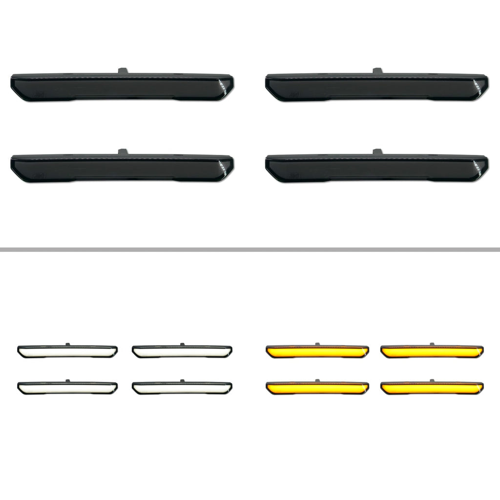 2020-2026 GMC Sierra 2500/3500 fender lights – Smoked, full length LED