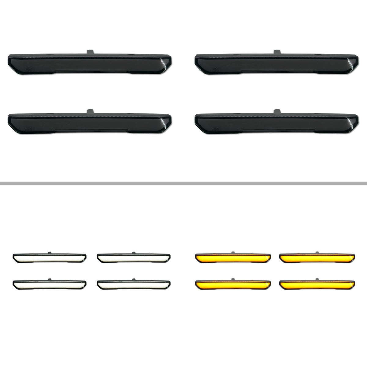 2020-2026 GMC Sierra 2500/3500 fender lights – Smoked, full length LED
