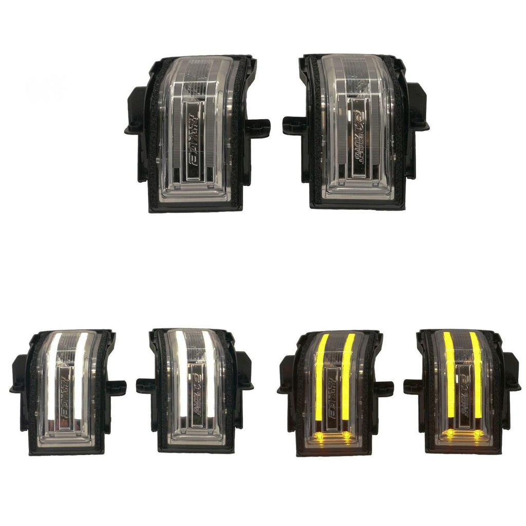 Ford F-150 Tow Mirror Lights (2015-2026) - Strip or Switchback – Unpainted, Clear