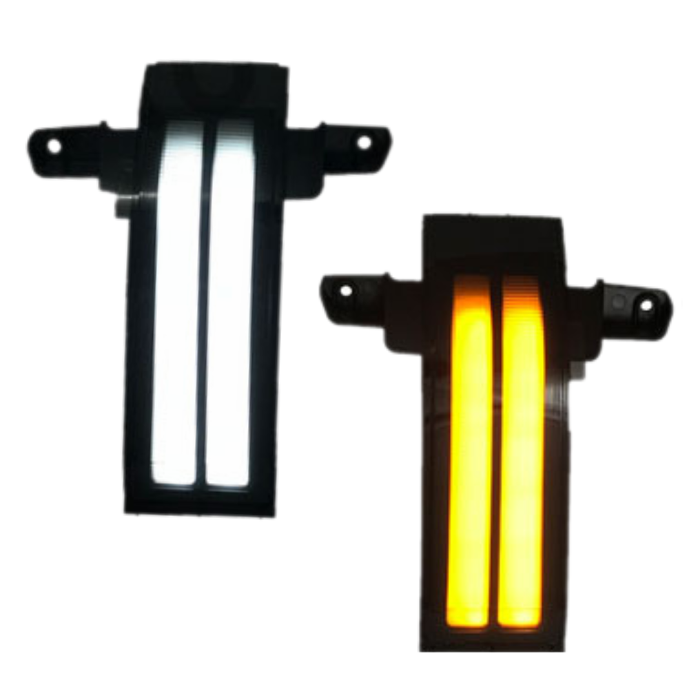 Tow Mirror Switchback Marker Lights for 2014-2019 Chevy Silverado & GMC Sierra – Unpainted, Smoked