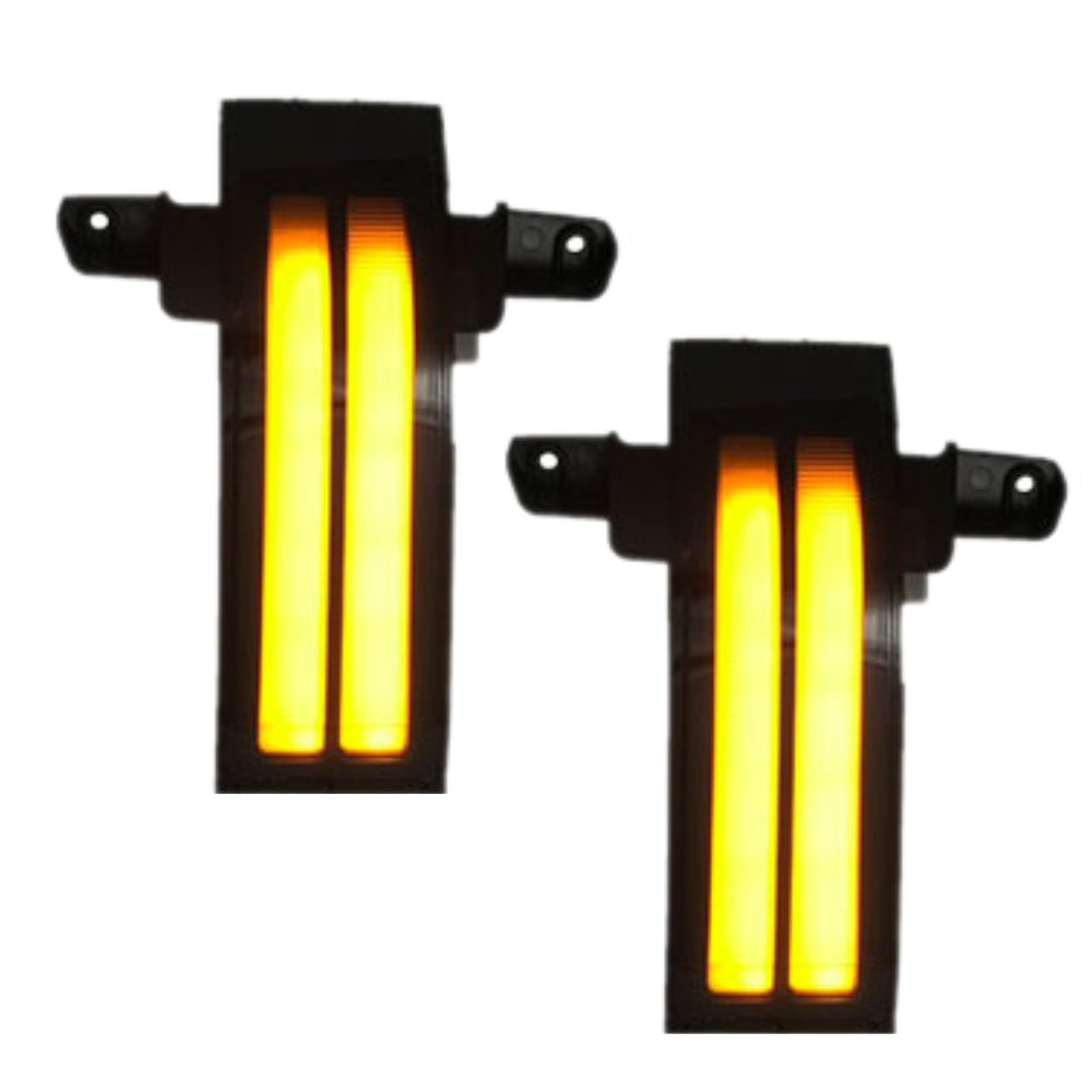 Tow Mirror Switchback Marker Lights for 2014-2019 Chevy Silverado & GMC Sierra – Unpainted, Smoked