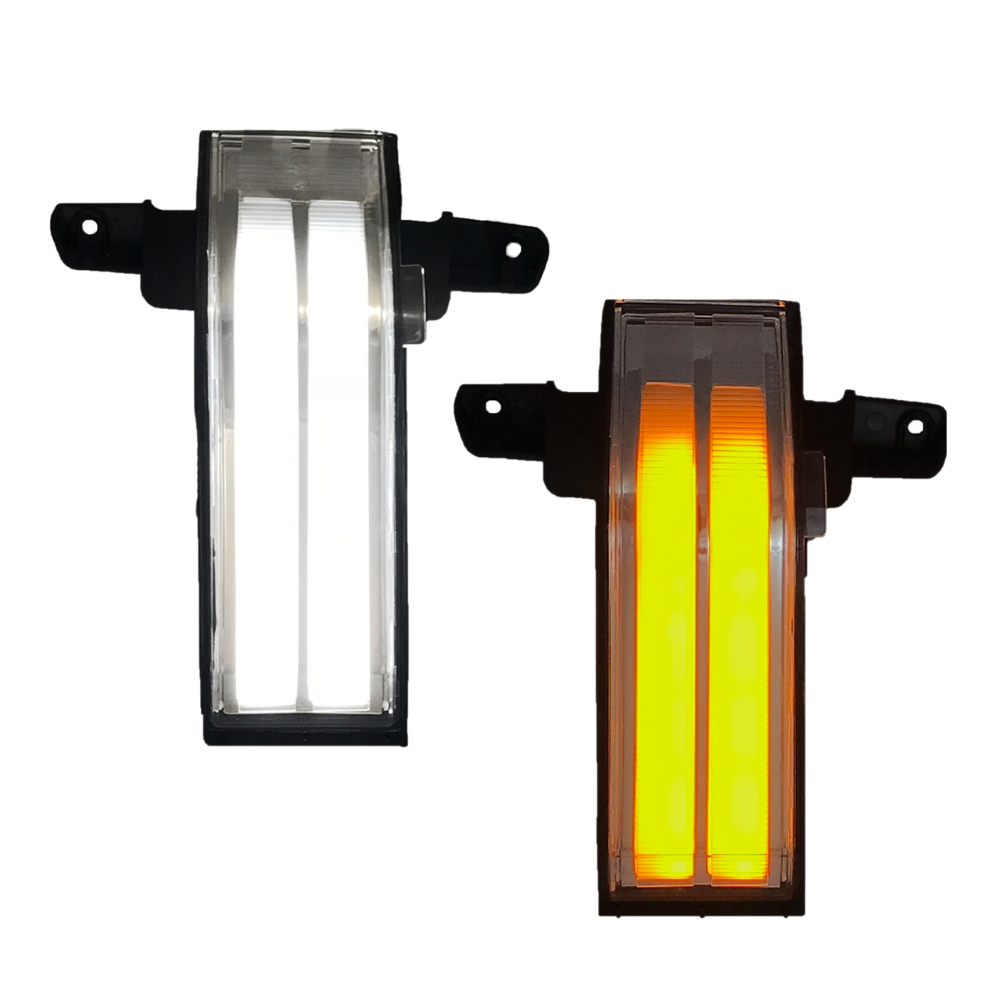 Tow Mirror Switchback Marker Lights for 2014-2019 Chevy Silverado & GMC Sierra – Unpainted, Clear