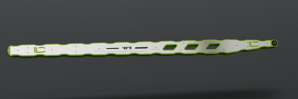 OG Style ladder bar, side view with custom name plate (render)