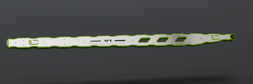 OG Style ladder bar, side view with custom name plate (render)