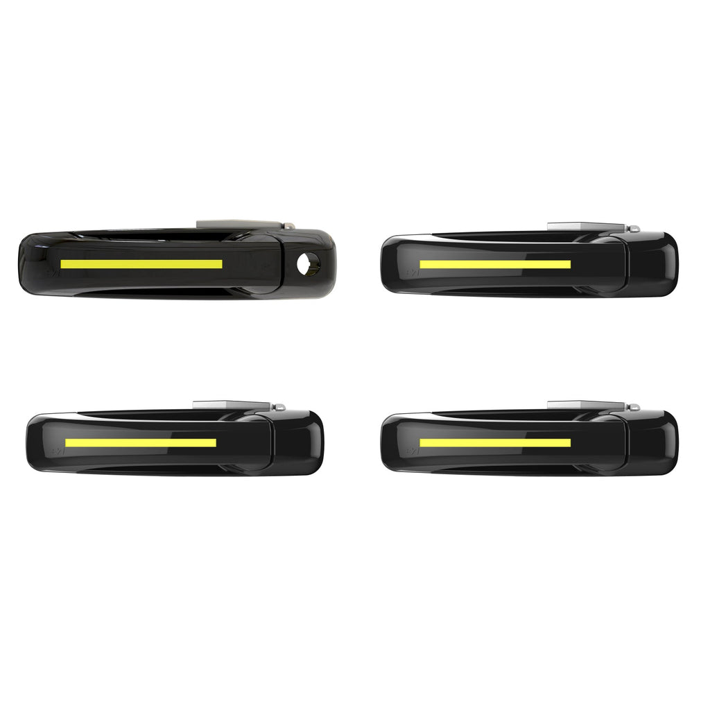 ION Series LED door handles for 2009-2018 Dodge Ram 1500 – Universal Black, without passive entry