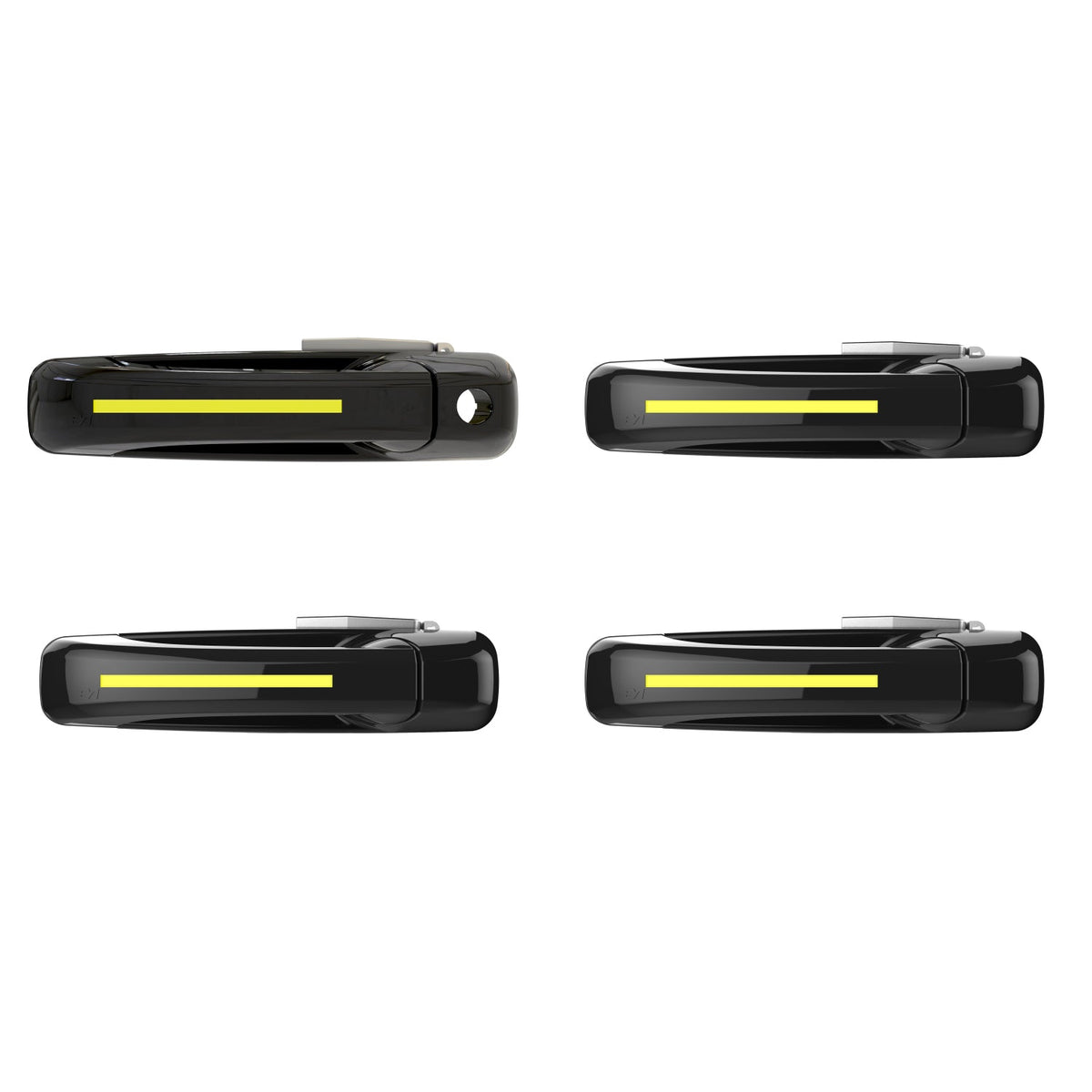 ION Series LED door handles for 2009-2018 Dodge Ram 1500 – Universal Black, without passive entry