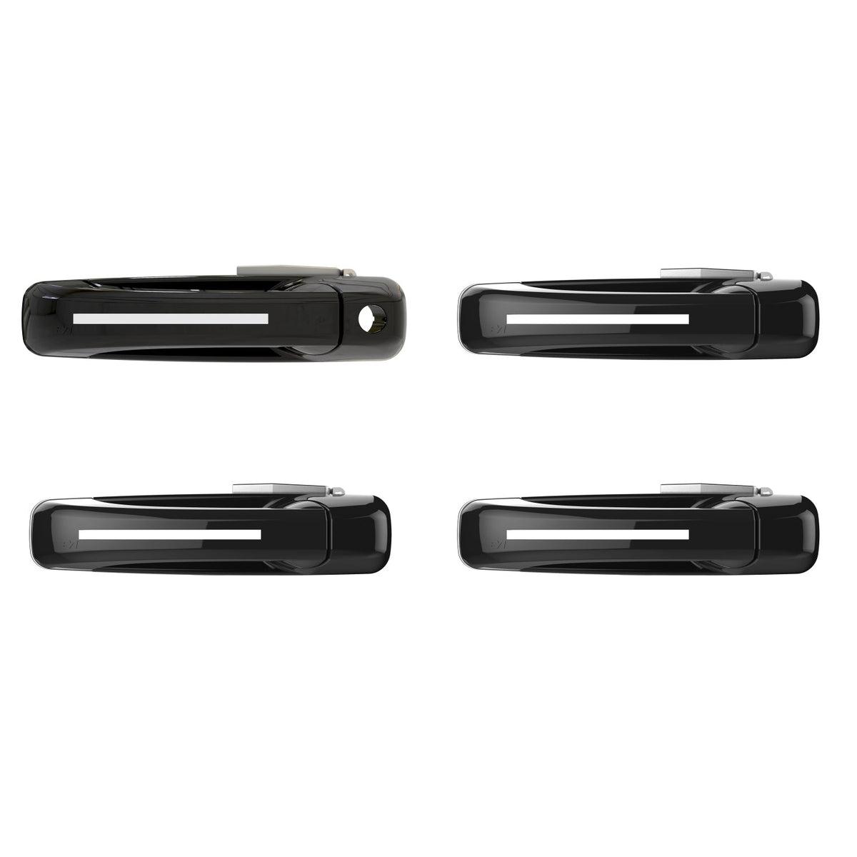 ION Series LED door handles for 2010-2018 Dodge Ram 2500/3500 – Universal Black, without passive entry