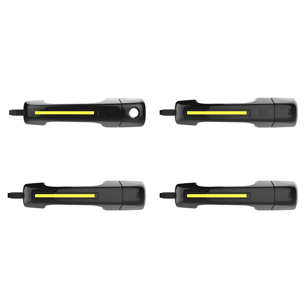 ION Series LED door handles for 2019-2024 Dodge Ram 1500 – Universal Black, with passive entry