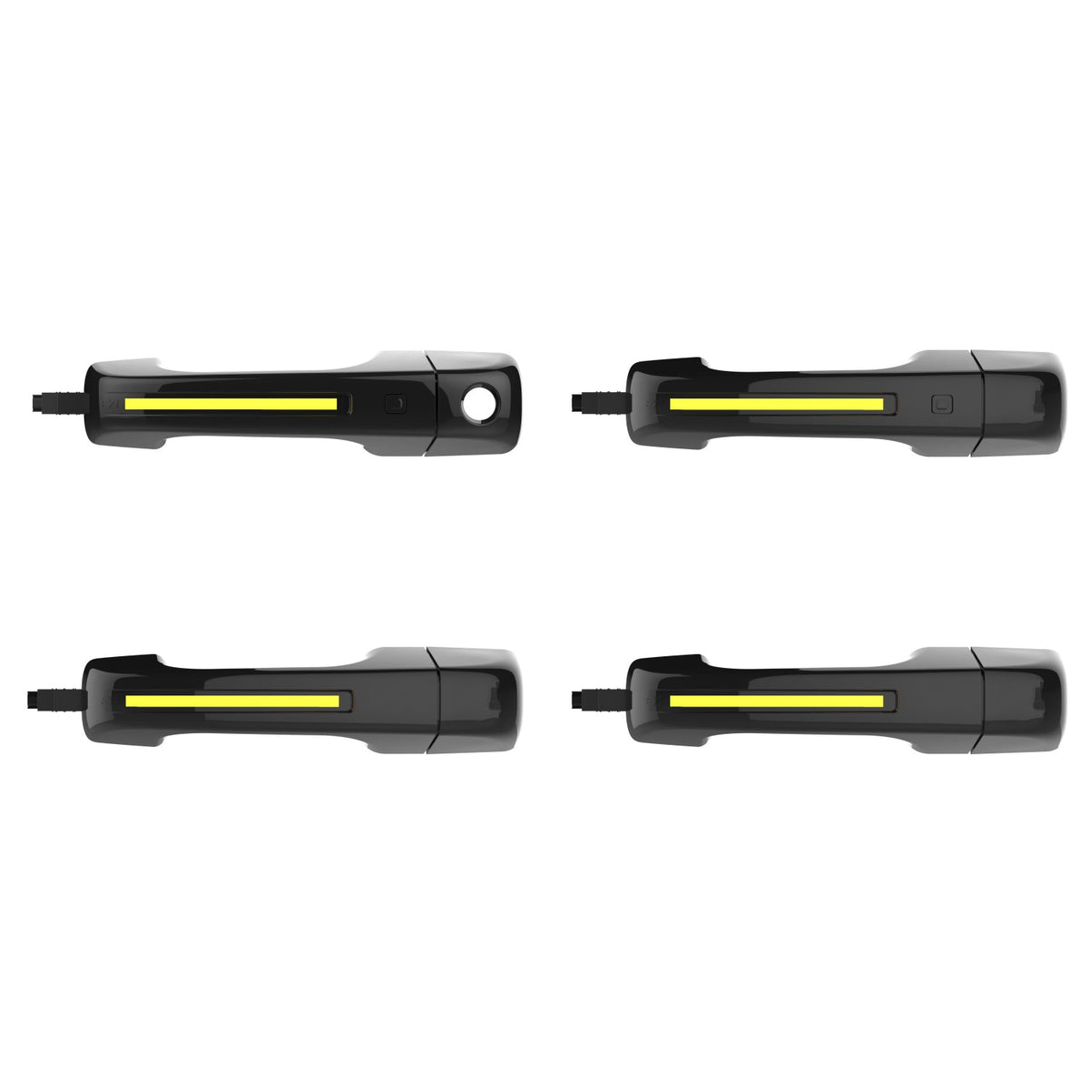 ION Series LED door handles for 2019-2024 Dodge Ram 1500 – Universal Black, with passive entry