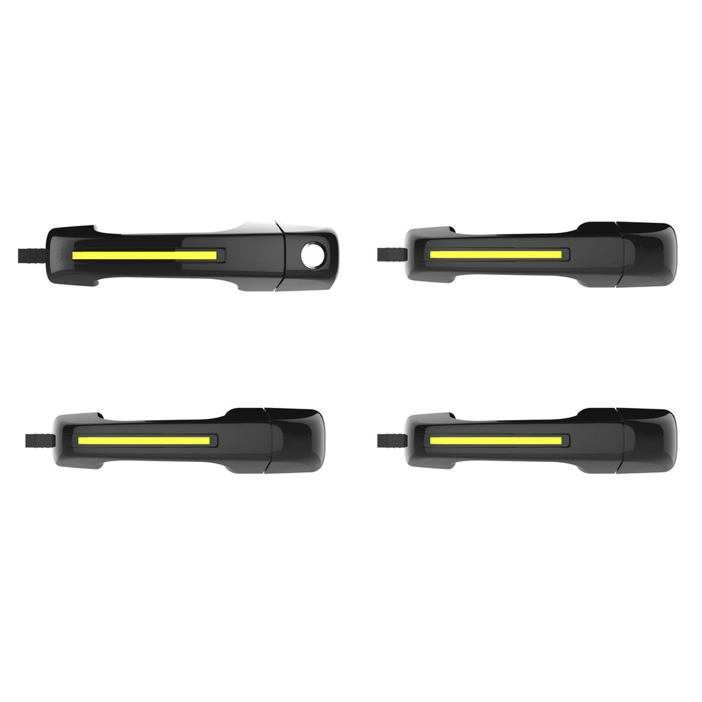 ION Series LED door handles for 2019-2024 Dodge Ram 1500 – Universal Black, without passive entry