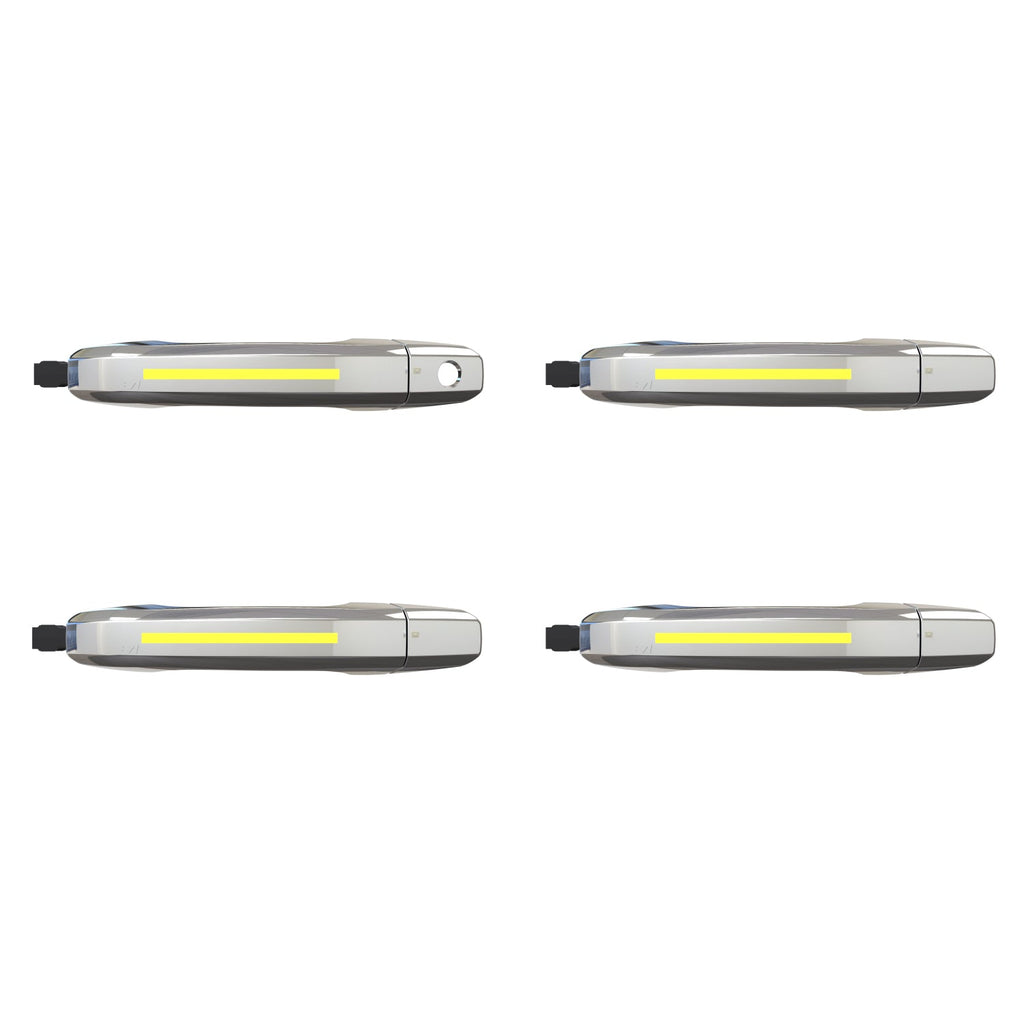 ION Series LED door handles for 2019-2026 Chevy Silverado & GMC Sierra 1500 – Chrome, without passive entry