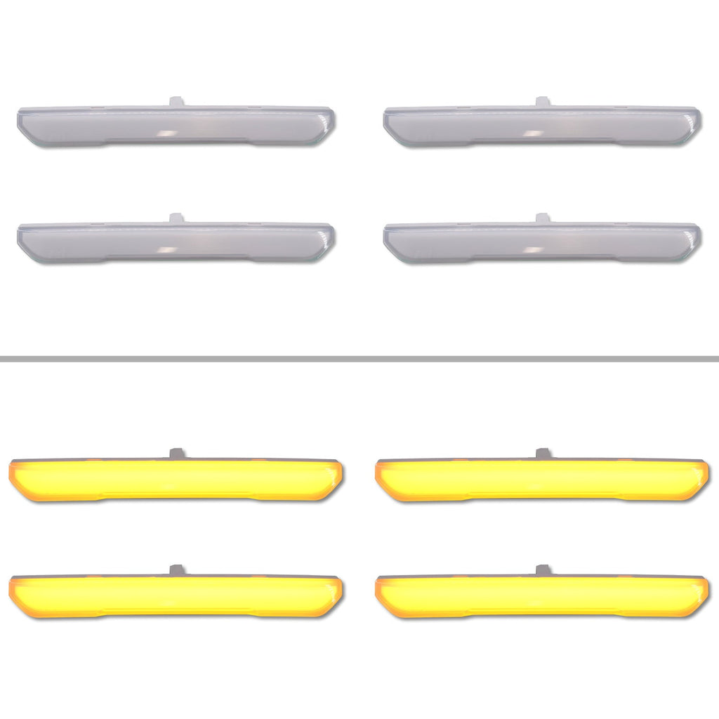 2020-2026 GMC Sierra 2500/3500 fender lights – Frosted, unpainted, full length LED