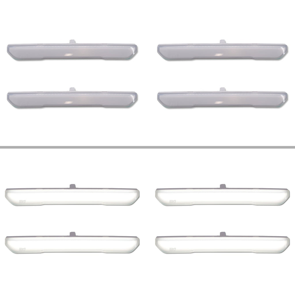 2020-2026 GMC Sierra 2500/3500 fender lights – Frosted, unpainted, full length LED, white running light