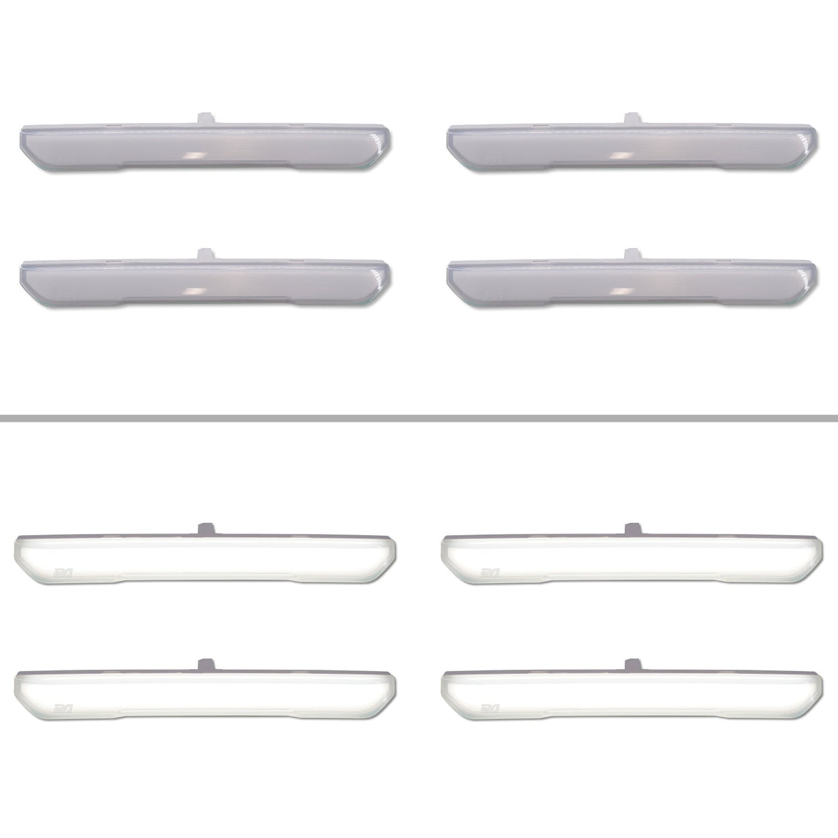 2023-2026 GMC Canyon fender lights – Frosted, unpainted, full length LED, white running light