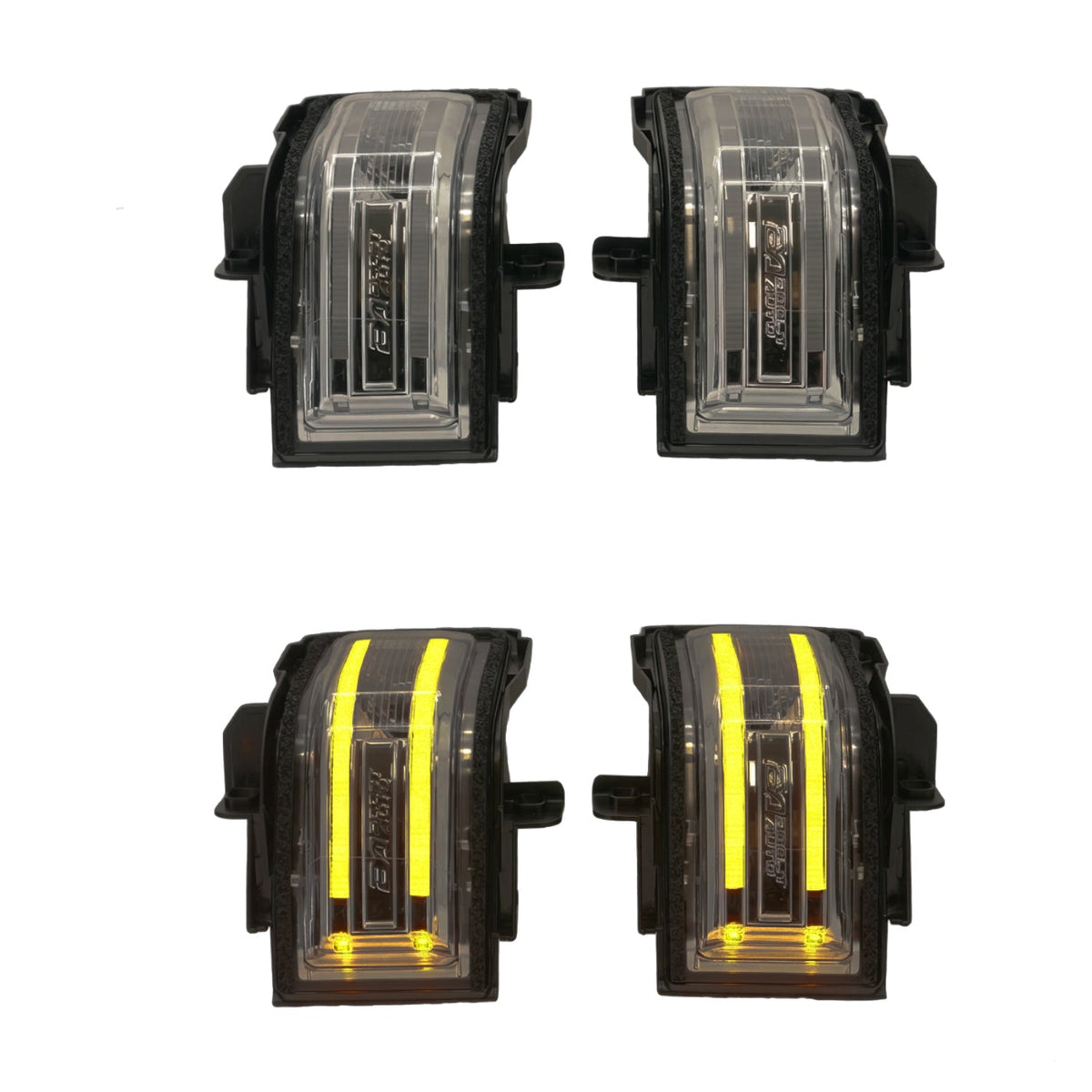 Ford F-150 Tow Mirror Lights (2015-2026) - Strip or Switchback – Unpainted, Clear