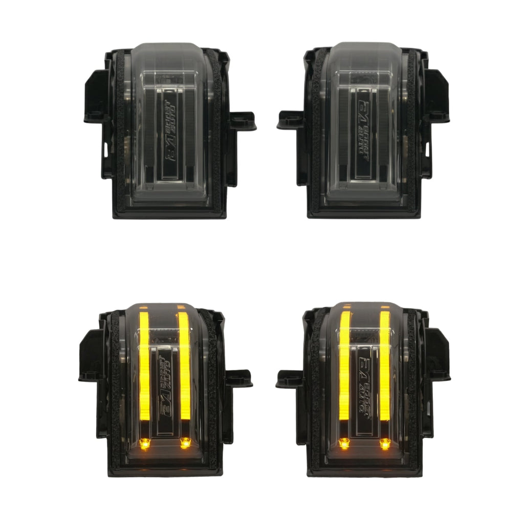 Ford Super Duty Tow Mirror Lights (2017-2026) - Strip or Switchback – Unpainted, Smoked
