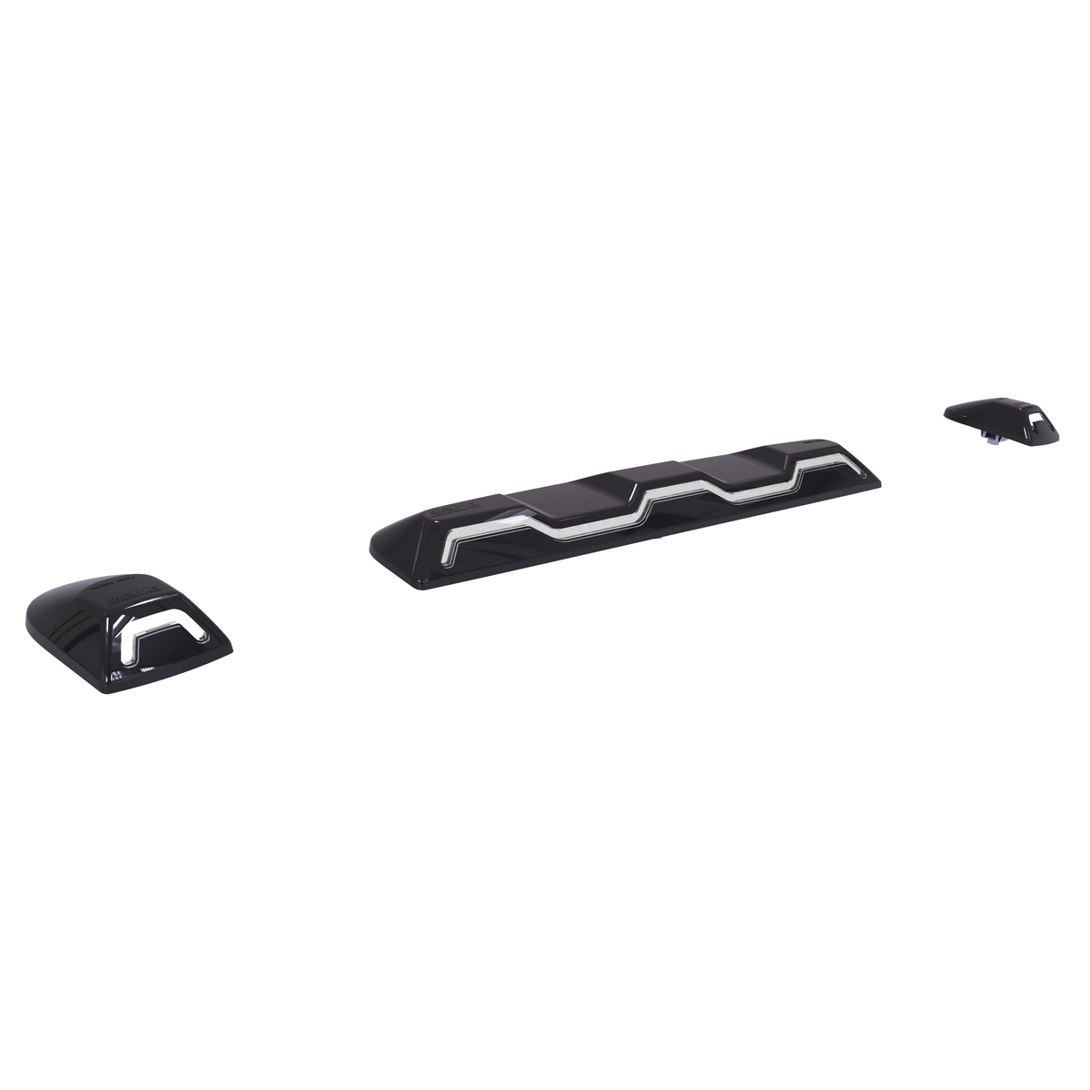 S-Series LED cab lights for 2020-2026 Chevy Silverado & GMC Sierra 2500/3500 – Universal Black, Strip Style