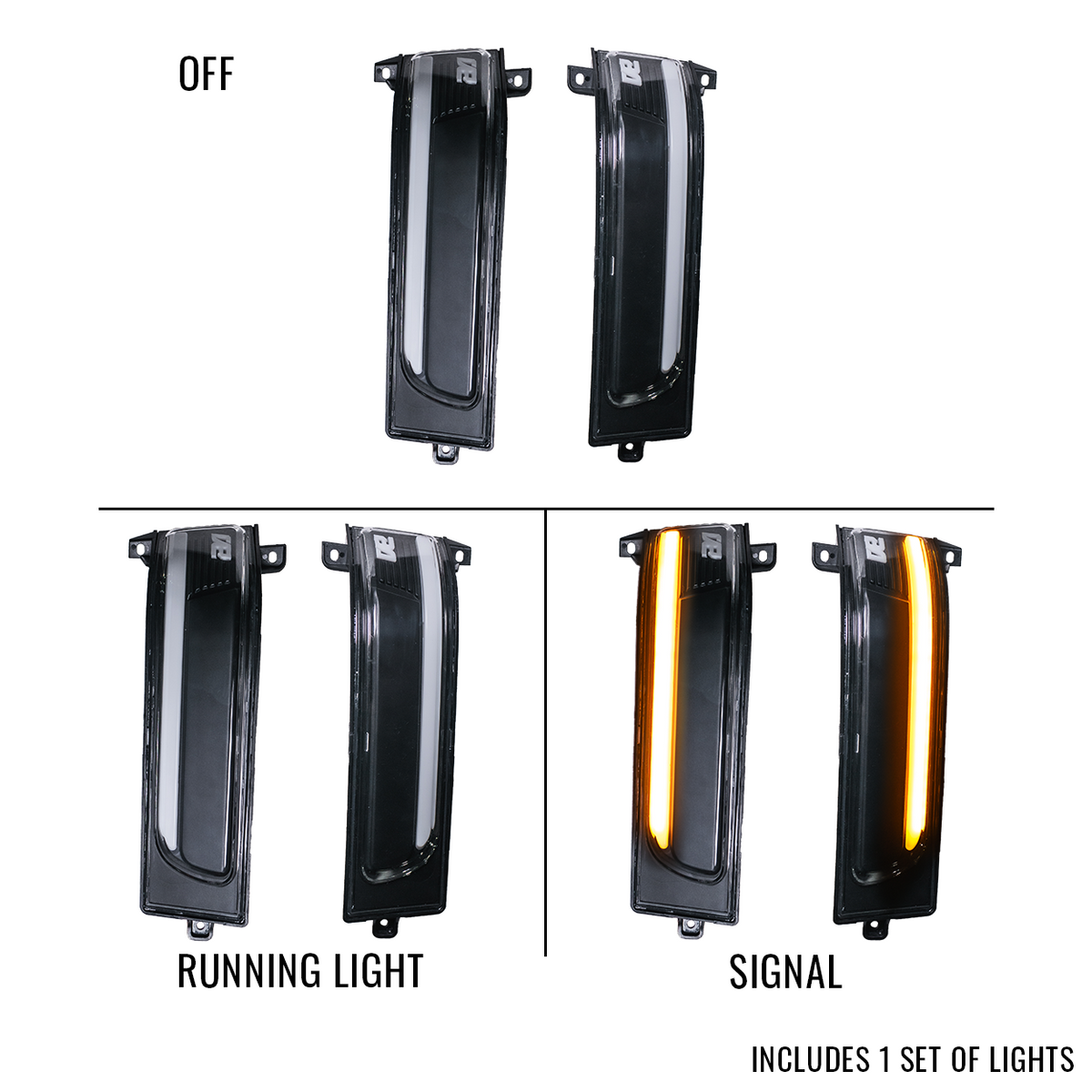2023-2026 Ram Tow Mirror Marker Lights – Unpainted, Without Spot Light, Signal Only Sequential