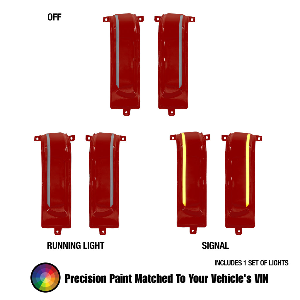 2023-2026 Ram Tow Mirror Marker Lights – Painted (VIN matched), Without Spot Light, Signal Only Sequential