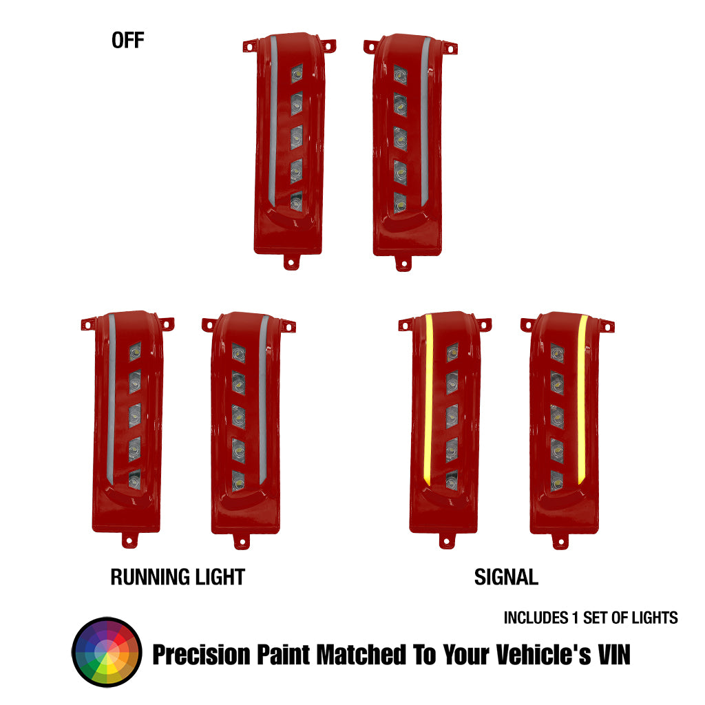 2023-2026 Ram Tow Mirror Marker Lights – Painted (VIN matched), With Spot Light