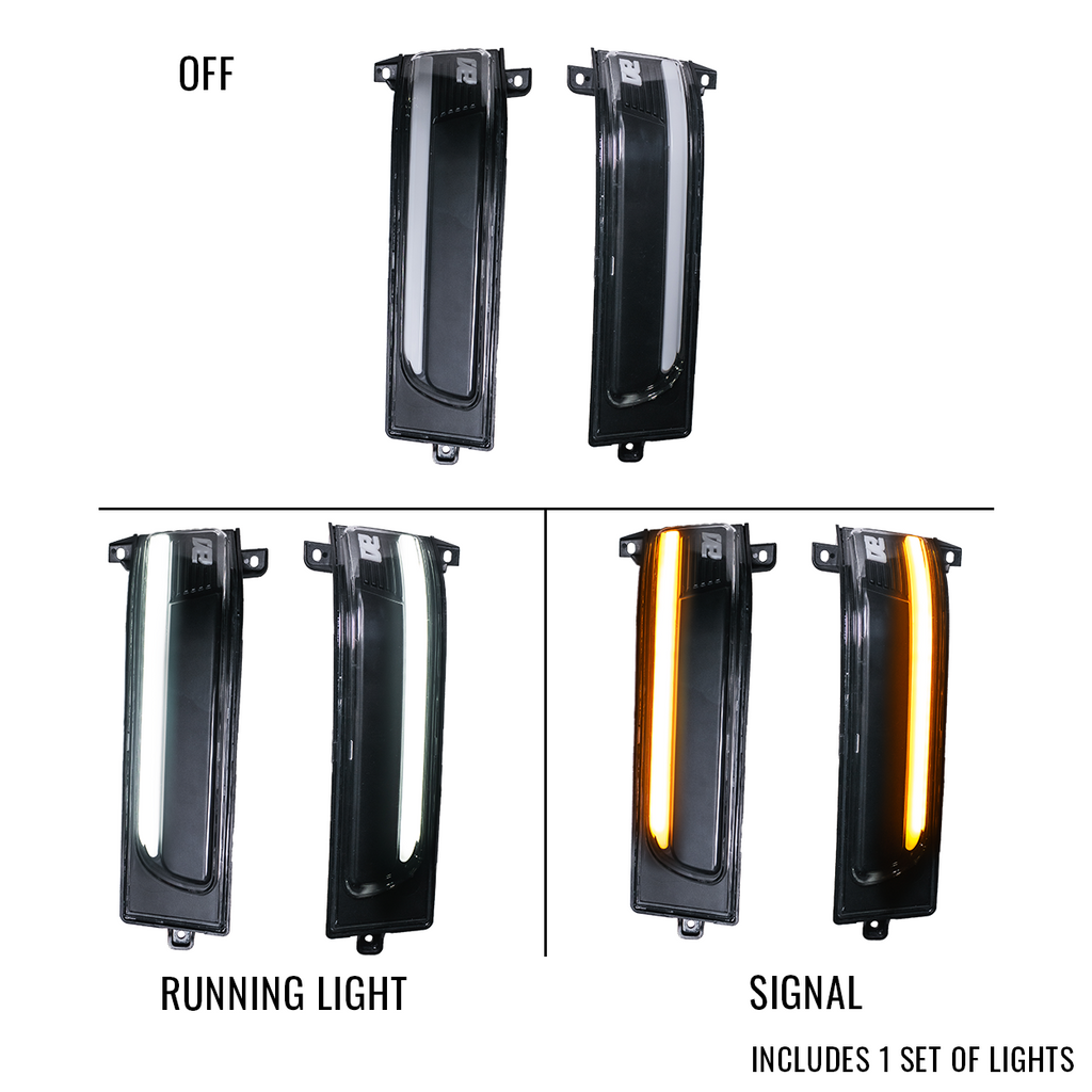 2023-2026 Ram Tow Mirror Marker Lights – Unpainted, Without Spot Light, Switchback Sequential