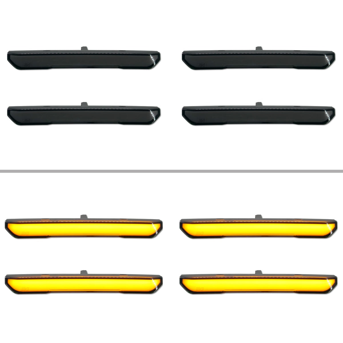 2020-2026 GMC Sierra 2500/3500 fender lights – Smoked, full length LED